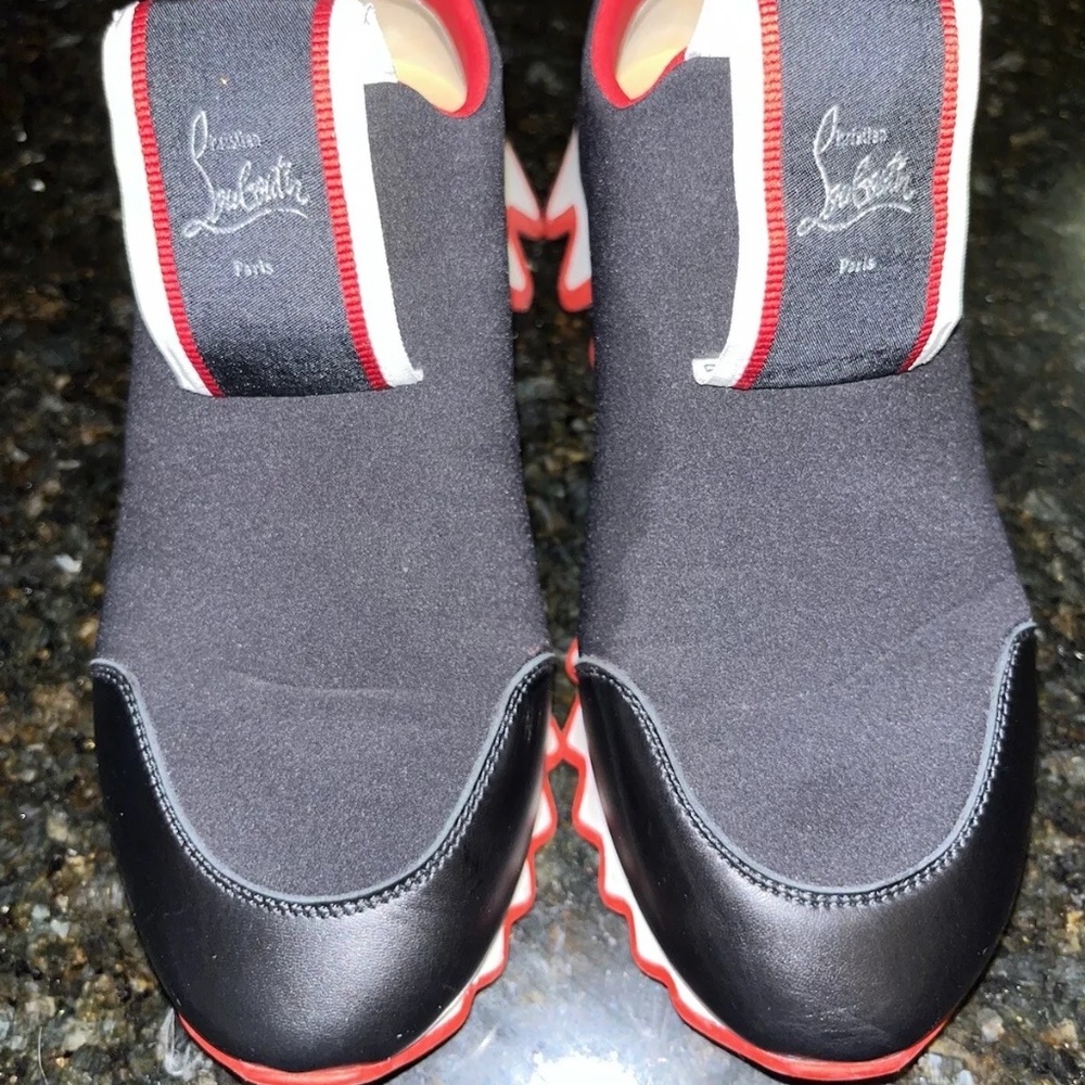 Size 8 - Christian Louboutin Loubishark Black
